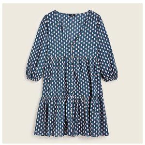 JCrew Tiered cotton voile beach dress in best buds